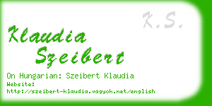 klaudia szeibert business card